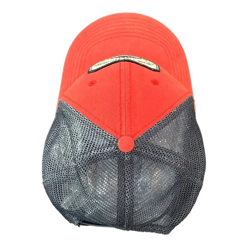 The North Face Patches Trucker Hat Never Stop Exploring Red Navy One Size